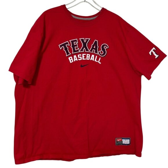 Nike Texas Baseball Red T-Shirt Standard Fit Genuine MLB Merchandise - Size 3XL - Picture 1 of 8
